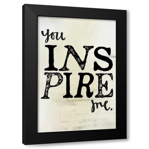 Inspire Me Black Modern Wood Framed Art Print by Doucette, Katie