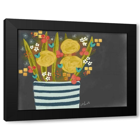 Night Bouquet Black Modern Wood Framed Art Print with Double Matting by Doucette, Katie