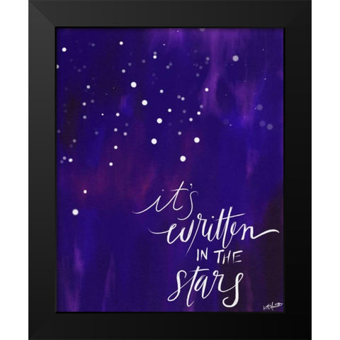 Written in the Stars Black Modern Wood Framed Art Print by Doucette, Katie