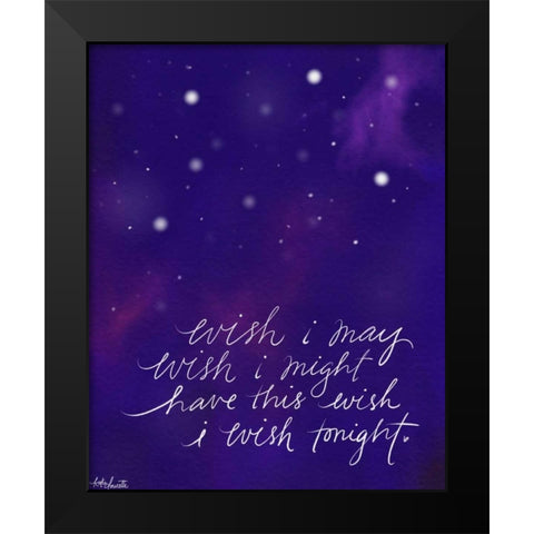 Wish I May Black Modern Wood Framed Art Print by Doucette, Katie