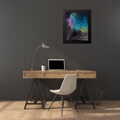 Find Your Star Black Modern Wood Framed Art Print by Doucette, Katie