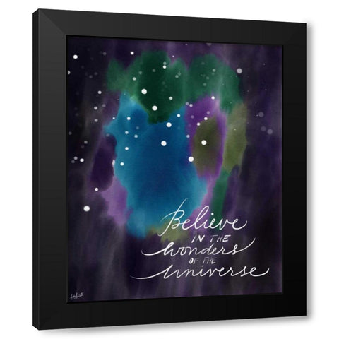 Universe Black Modern Wood Framed Art Print by Doucette, Katie