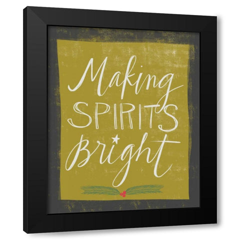 Spirits Bright Black Modern Wood Framed Art Print with Double Matting by Doucette, Katie