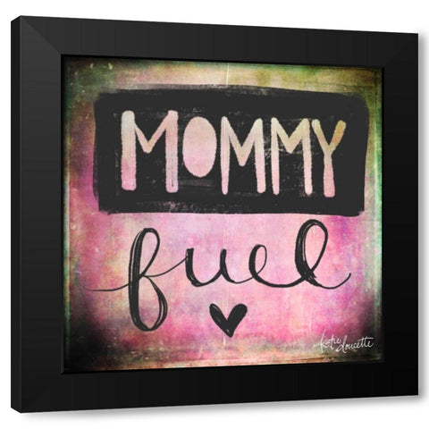 Mommy Fuel Black Modern Wood Framed Art Print by Doucette, Katie