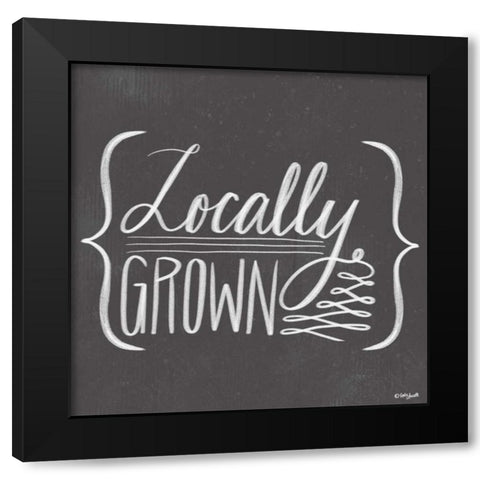 Locally Grown Black Modern Wood Framed Art Print by Doucette, Katie