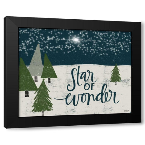 Starry Night Black Modern Wood Framed Art Print with Double Matting by Doucette, Katie