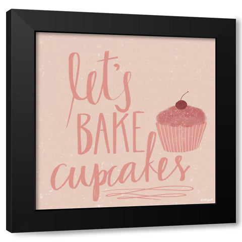 Lets Bake Black Modern Wood Framed Art Print with Double Matting by Doucette, Katie