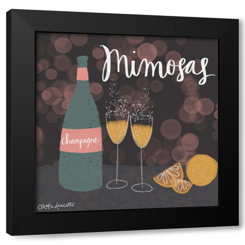 Mimosas Black Modern Wood Framed Art Print by Doucette, Katie