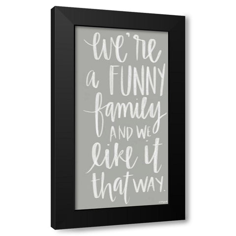 Funny Family Black Modern Wood Framed Art Print with Double Matting by Doucette, Katie