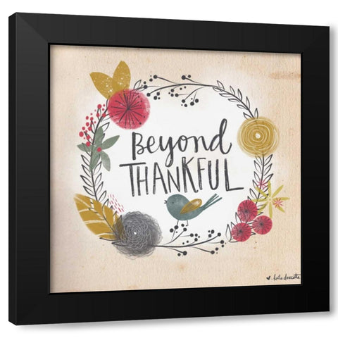 Beyond Thankful Black Modern Wood Framed Art Print by Doucette, Katie