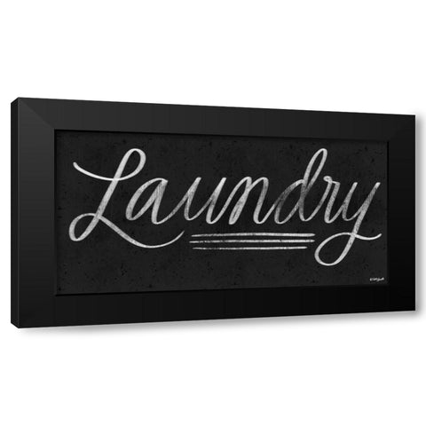 Laundry Chalkboard Black Modern Wood Framed Art Print with Double Matting by Doucette, Katie