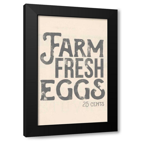 Farm Fresh Eggs Black Modern Wood Framed Art Print with Double Matting by Doucette, Katie