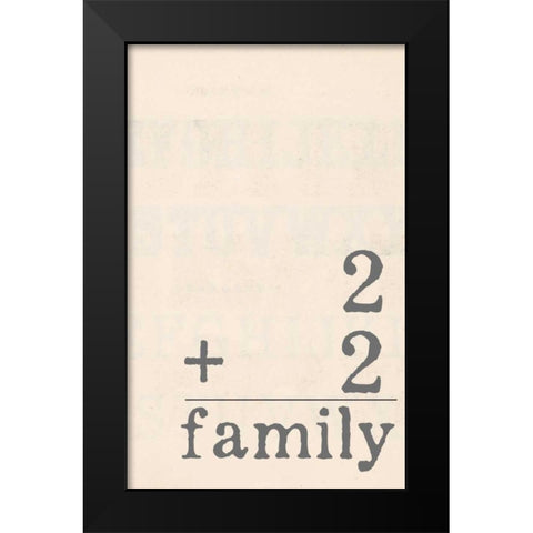 Family Black Modern Wood Framed Art Print by Doucette, Katie