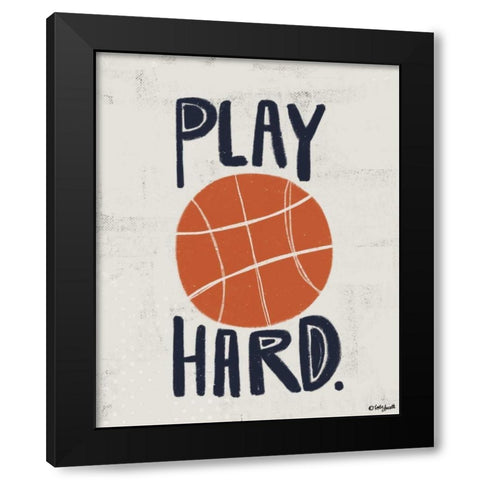 Basketball Black Modern Wood Framed Art Print by Doucette, Katie