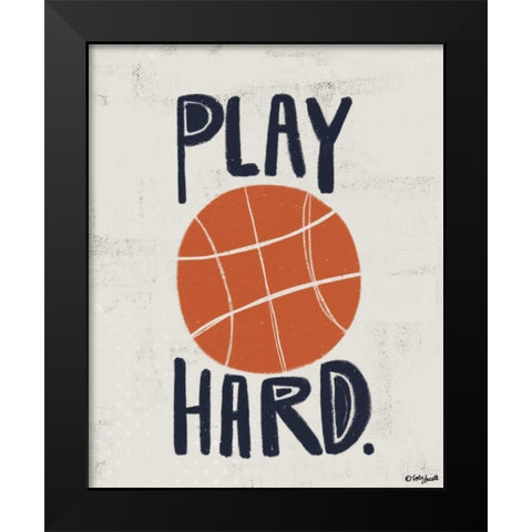 Basketball Black Modern Wood Framed Art Print by Doucette, Katie