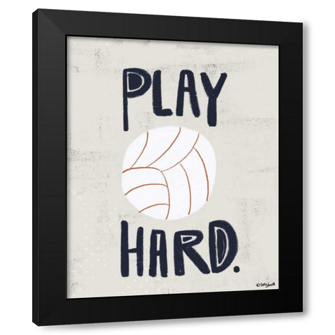 Volleyball Black Modern Wood Framed Art Print with Double Matting by Doucette, Katie