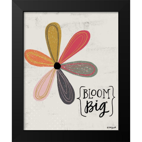 Bloom Big Black Modern Wood Framed Art Print by Doucette, Katie