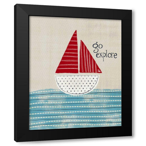 Go Explore Black Modern Wood Framed Art Print with Double Matting by Doucette, Katie