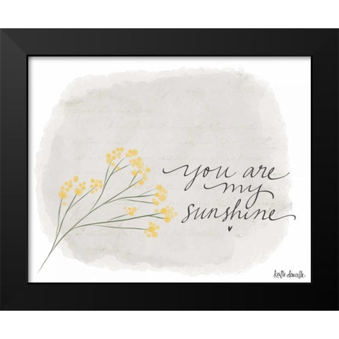Sunshine Black Modern Wood Framed Art Print by Doucette, Katie