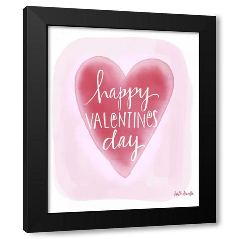 Valentines Day Black Modern Wood Framed Art Print with Double Matting by Doucette, Katie