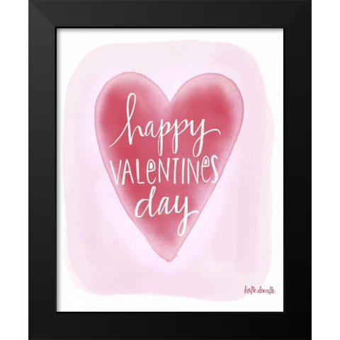 Valentines Day Black Modern Wood Framed Art Print by Doucette, Katie
