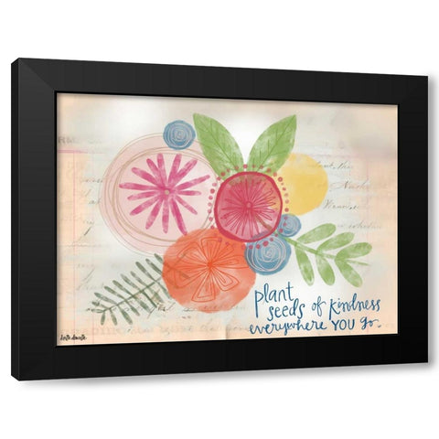 Seeds of Kindness Black Modern Wood Framed Art Print with Double Matting by Doucette, Katie