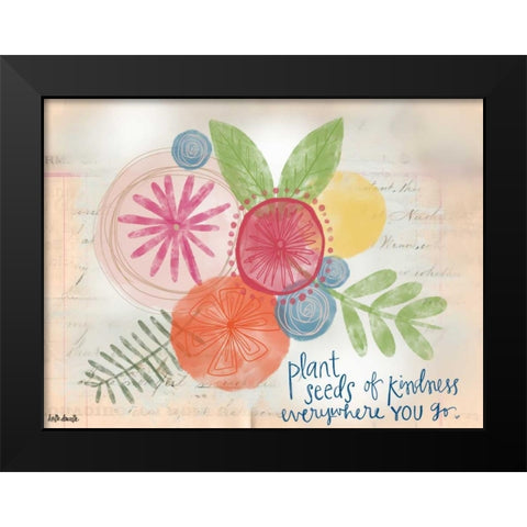 Seeds of Kindness Black Modern Wood Framed Art Print by Doucette, Katie