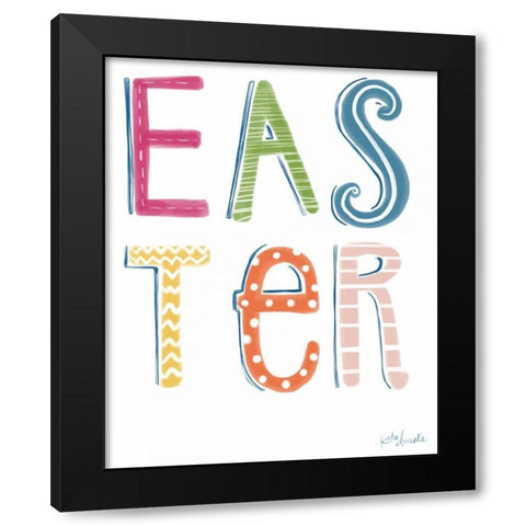 Easter II Black Modern Wood Framed Art Print with Double Matting by Doucette, Katie