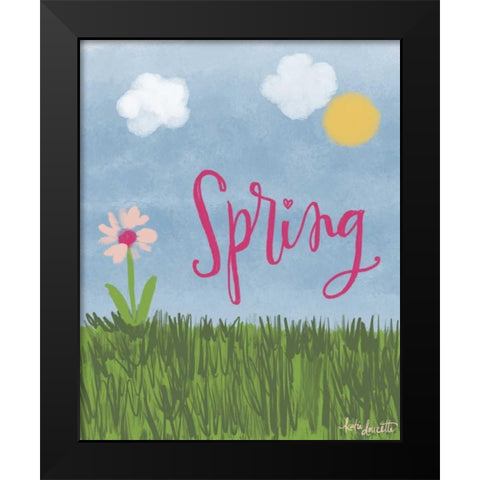 Spring Black Modern Wood Framed Art Print by Doucette, Katie