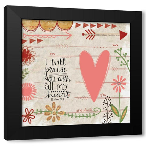 Praise You Black Modern Wood Framed Art Print by Doucette, Katie