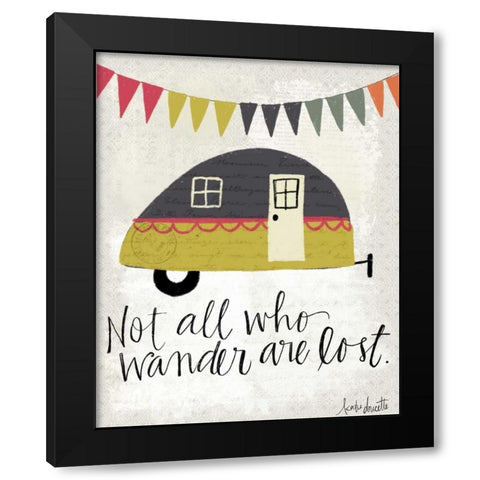 Wander Black Modern Wood Framed Art Print with Double Matting by Doucette, Katie