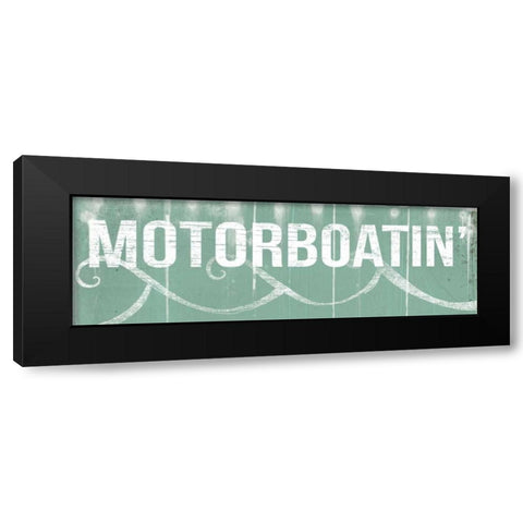 Motorboatin Black Modern Wood Framed Art Print with Double Matting by Doucette, Katie
