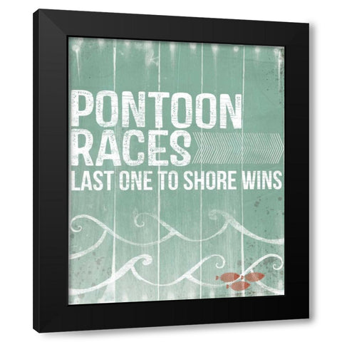 Pontoon Races Black Modern Wood Framed Art Print with Double Matting by Doucette, Katie