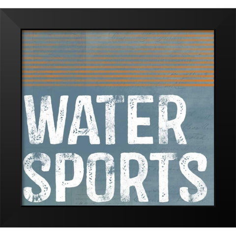 Water Sports Black Modern Wood Framed Art Print by Doucette, Katie