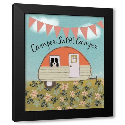 Sweet Camper Black Modern Wood Framed Art Print with Double Matting by Doucette, Katie