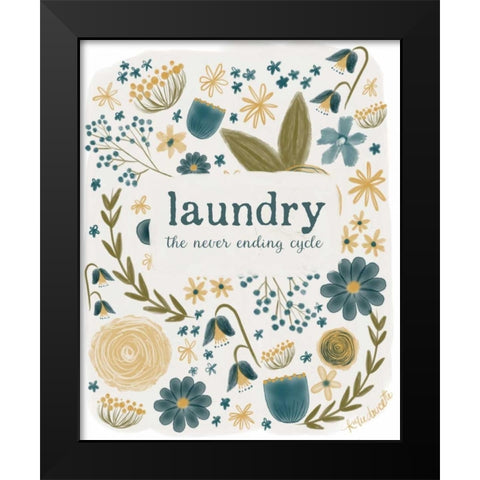 Laundry Cycle Black Modern Wood Framed Art Print by Doucette, Katie