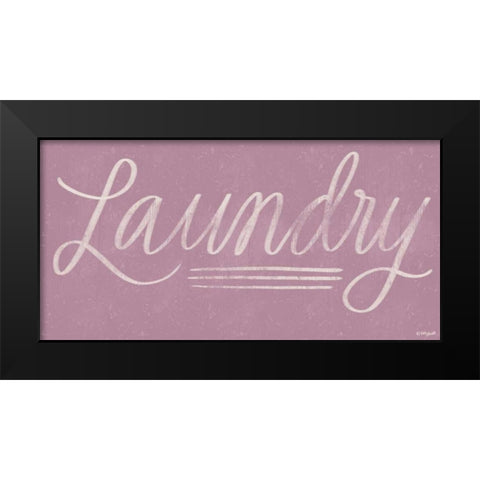 Laundry Chalkboard Black Modern Wood Framed Art Print by Doucette, Katie