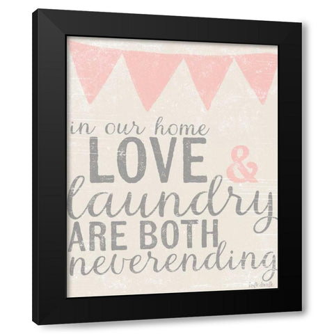Neverending Laundry Black Modern Wood Framed Art Print with Double Matting by Doucette, Katie