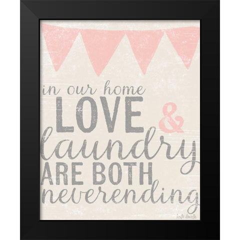 Neverending Laundry Black Modern Wood Framed Art Print by Doucette, Katie