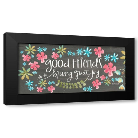 Good Friends Black Modern Wood Framed Art Print by Doucette, Katie