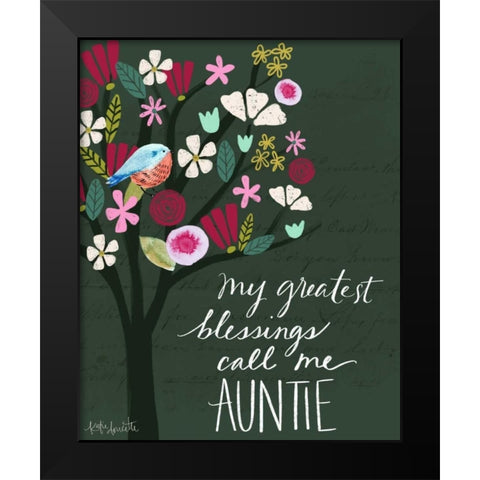 Auntie Black Modern Wood Framed Art Print by Doucette, Katie