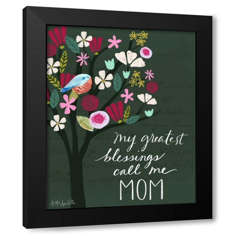 Mom Black Modern Wood Framed Art Print by Doucette, Katie