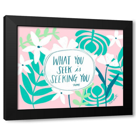 Seeking You Black Modern Wood Framed Art Print with Double Matting by Doucette, Katie