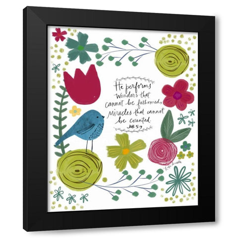 Wonders and Miracles Black Modern Wood Framed Art Print by Doucette, Katie