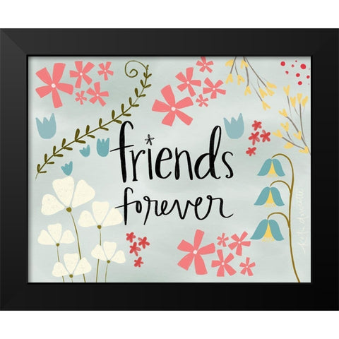 Friends Forever Black Modern Wood Framed Art Print by Doucette, Katie