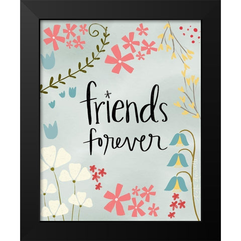 Friends Forever Black Modern Wood Framed Art Print by Doucette, Katie
