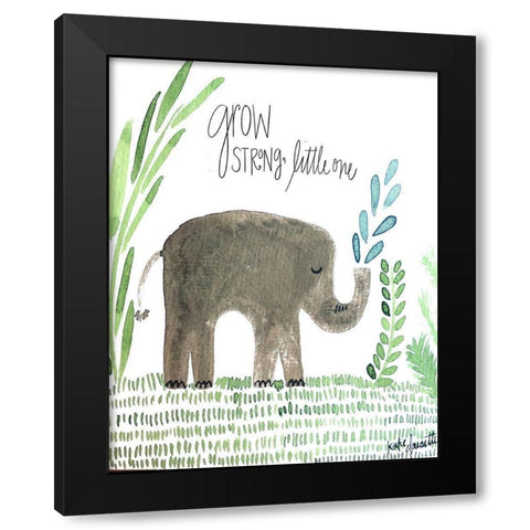 Grow Strong Black Modern Wood Framed Art Print by Doucette, Katie