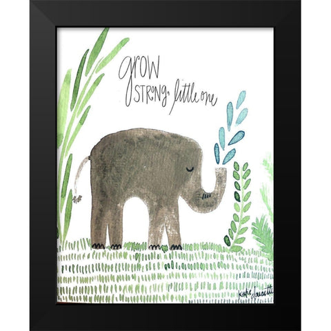 Grow Strong Black Modern Wood Framed Art Print by Doucette, Katie