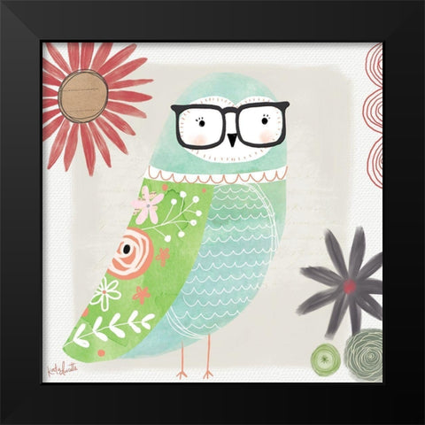 Watercolor Owl II Black Modern Wood Framed Art Print by Doucette, Katie