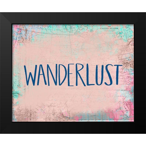 Wanderlust Black Modern Wood Framed Art Print by Doucette, Katie